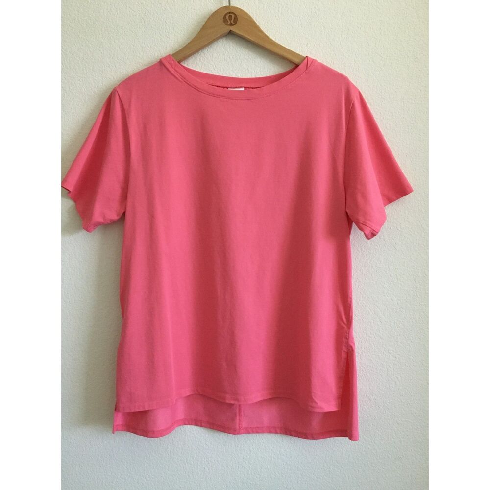 Member’s Mark Women’s Active Tee Pink Short Sleeve Relaxed Fit Size S